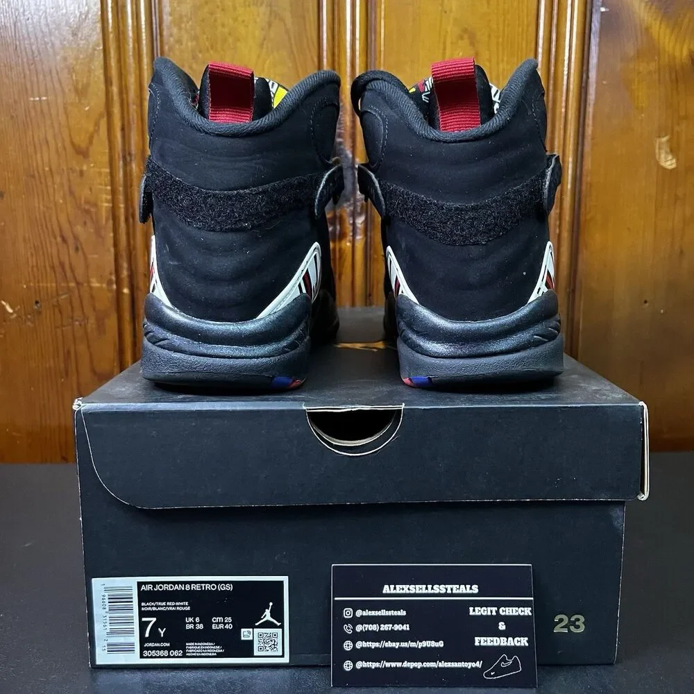 Jordan 8 Retro Playoff 2023 (305368-062) Size 7y Gradeschool OG Box Used Lightly
